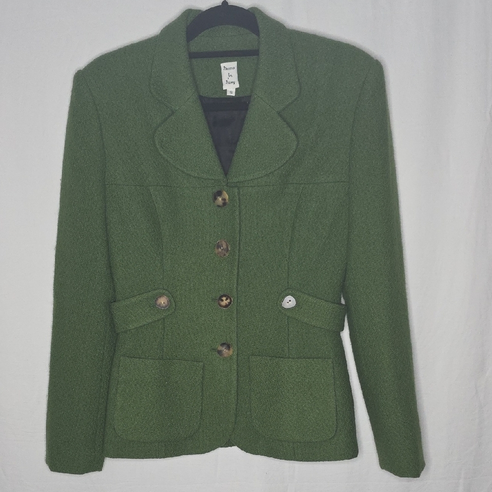 Elegant Green Blazer by Anne Klein